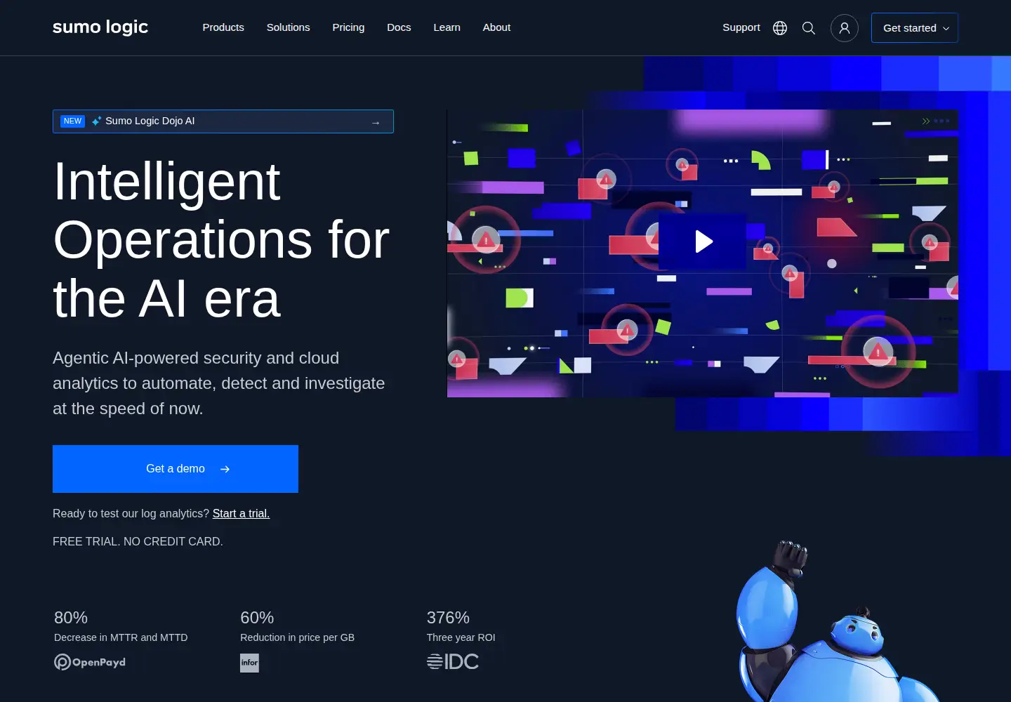 Screenshot of sumologic.com