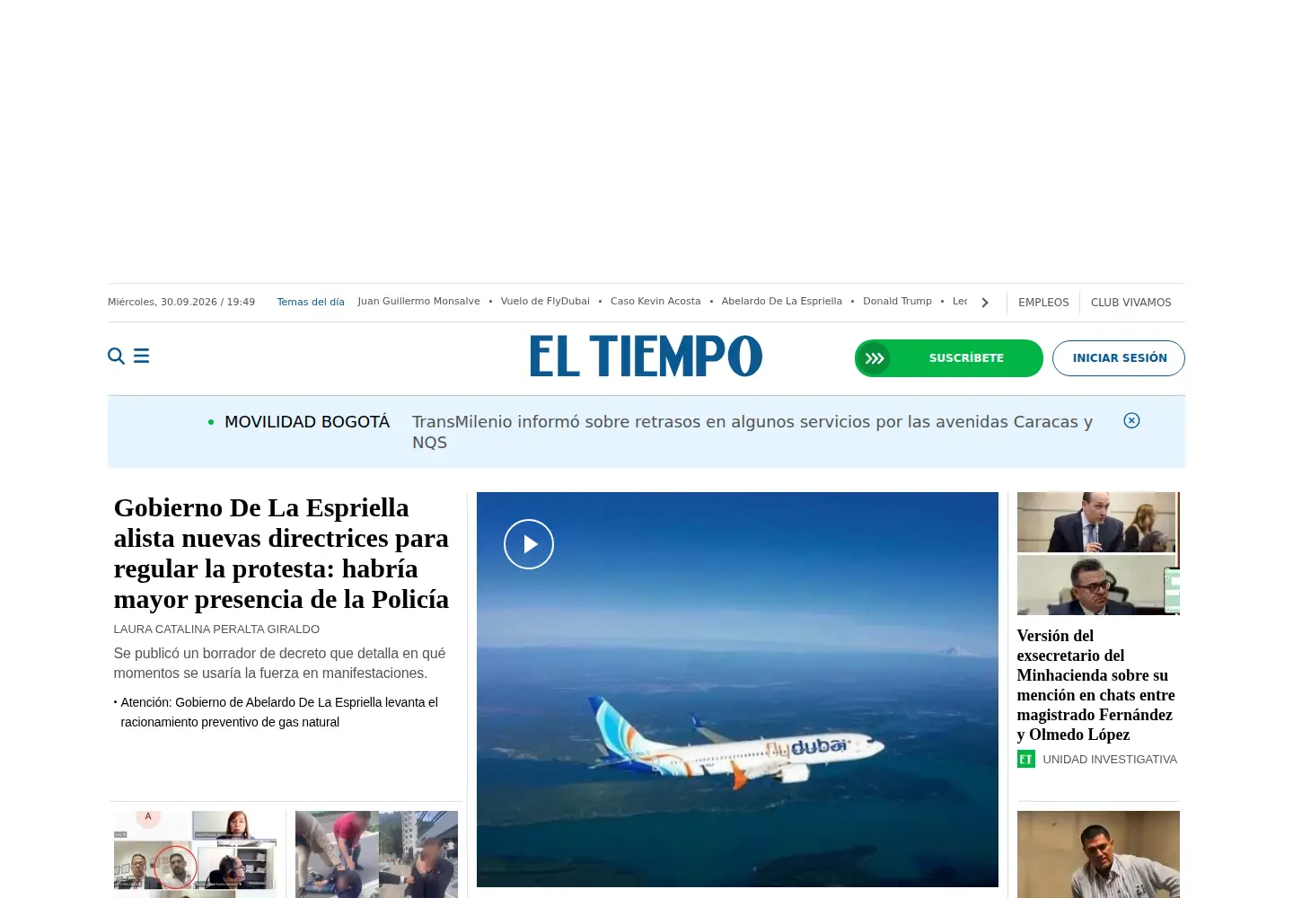 Screenshot of eltiempo.com