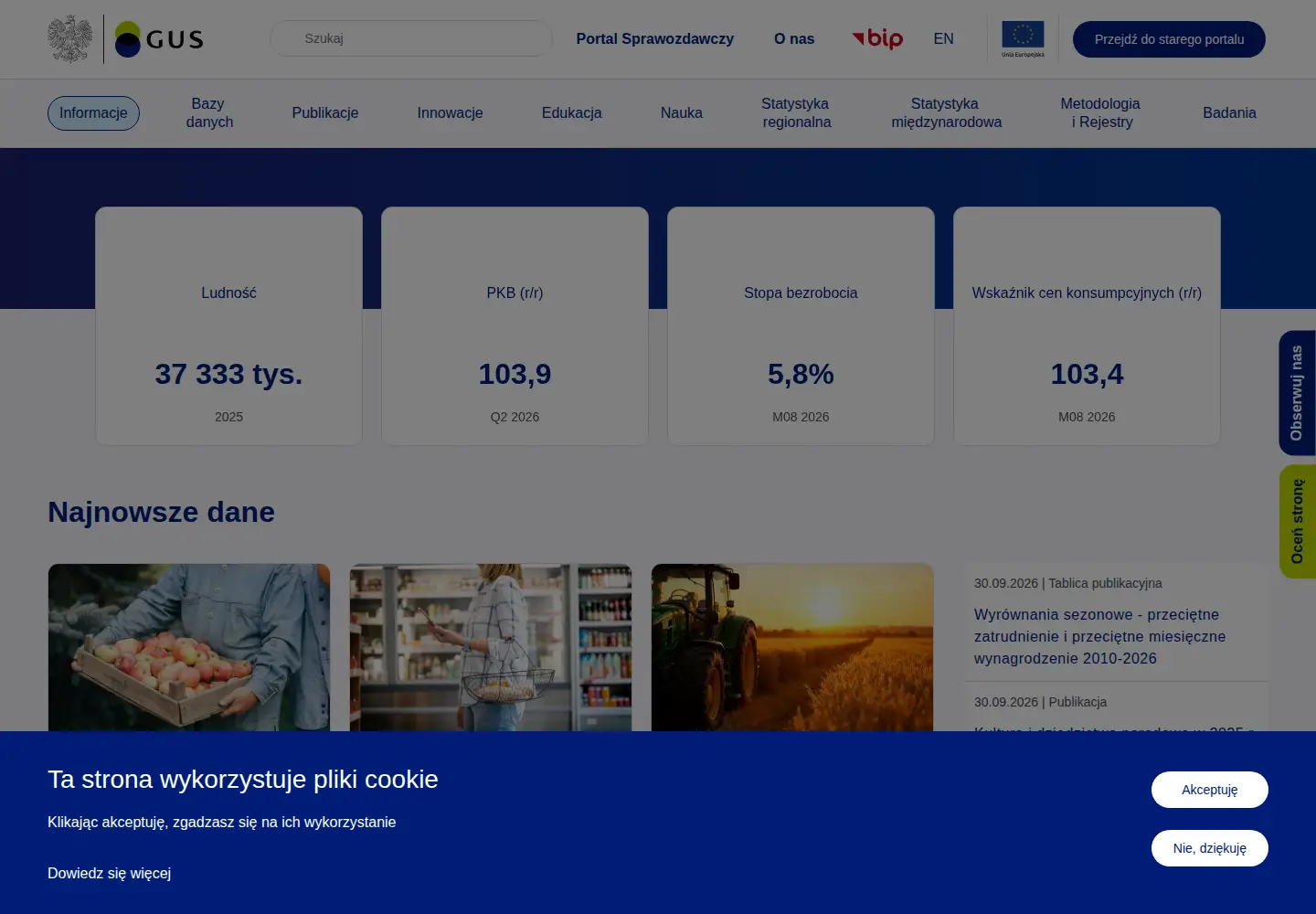 Screenshot of stat.gov.pl