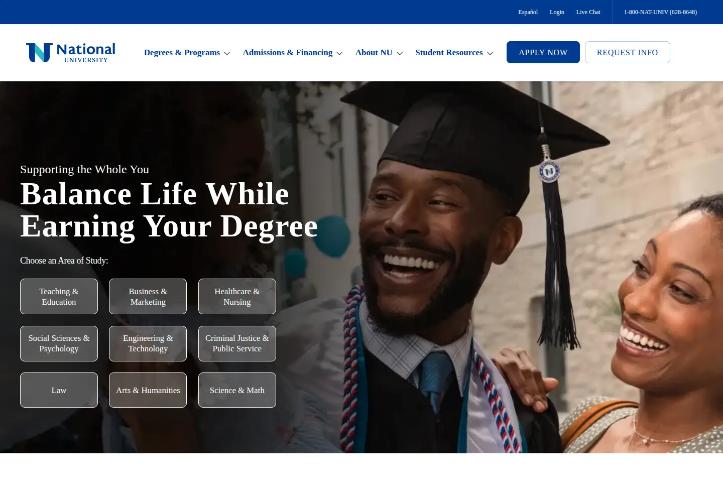 Screenshot of nu.edu