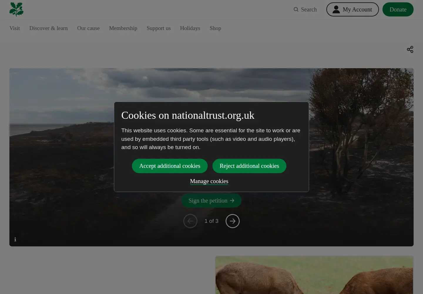 Screenshot of nationaltrust.org.uk