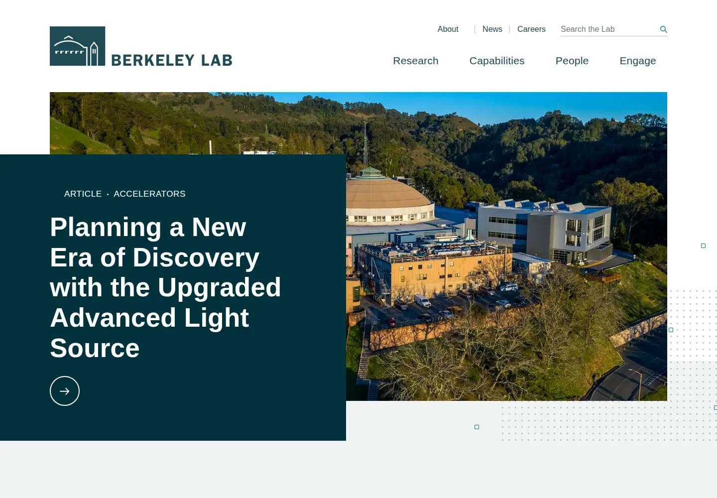 Screenshot of lbl.gov