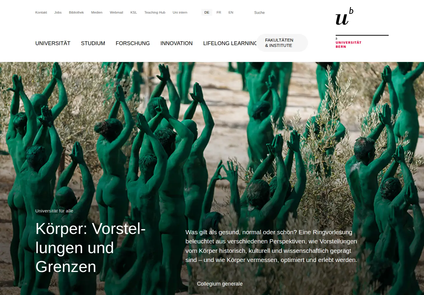 Screenshot of unibe.ch