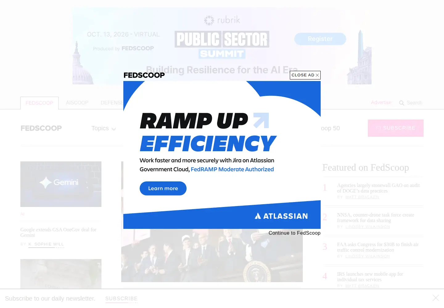Screenshot of fedscoop.com