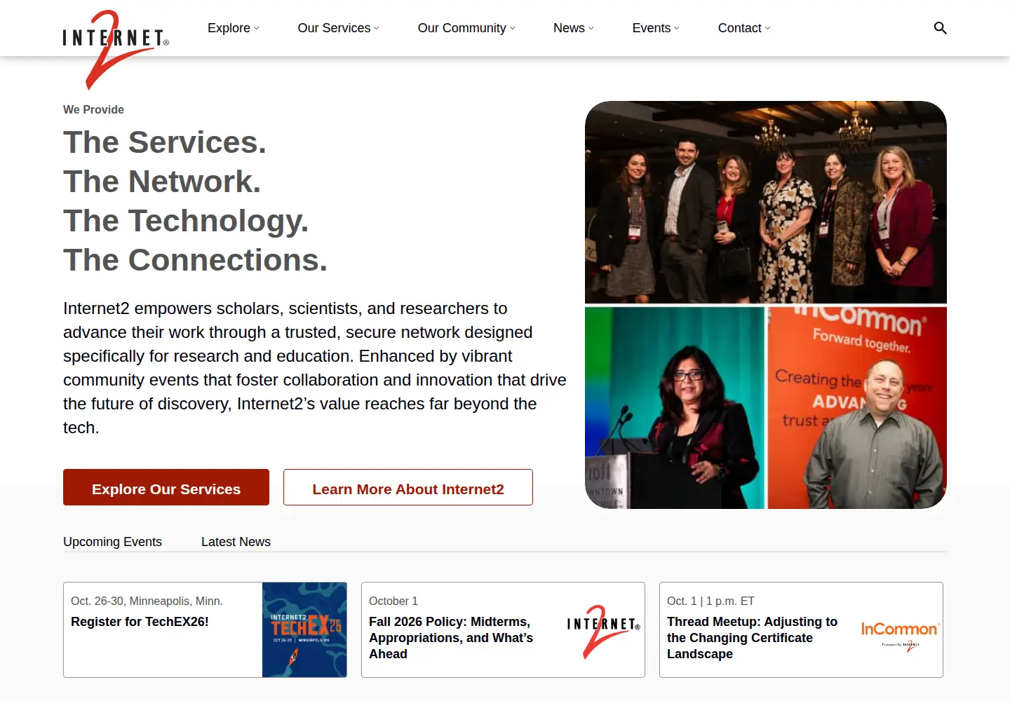 Screenshot of internet2.edu