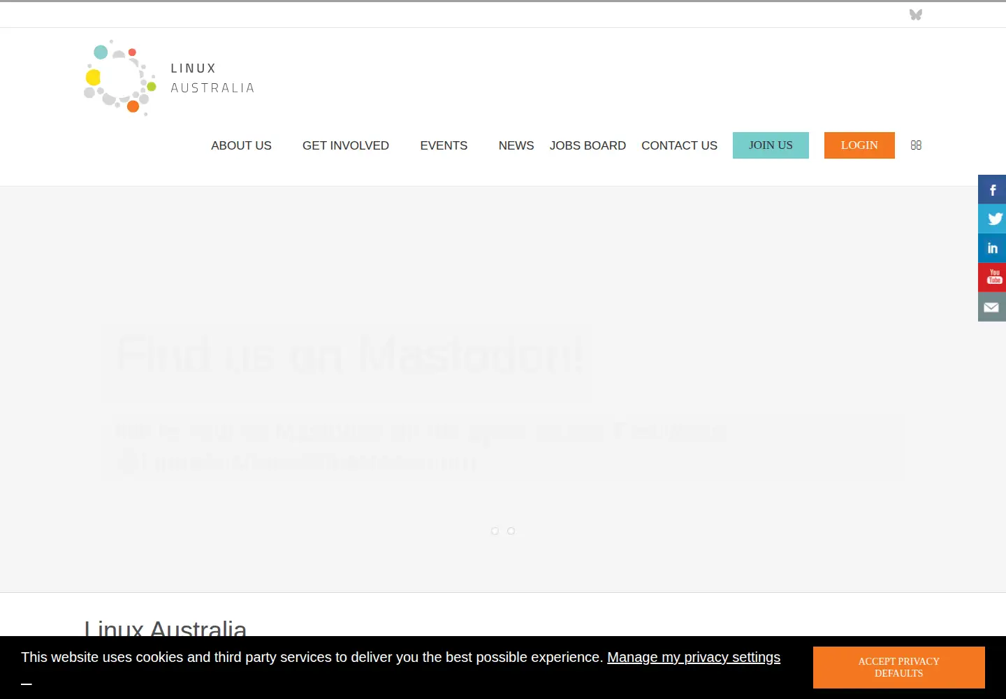 Screenshot of linux.org.au