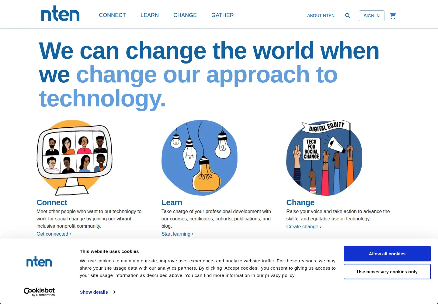 Screenshot of nten.org