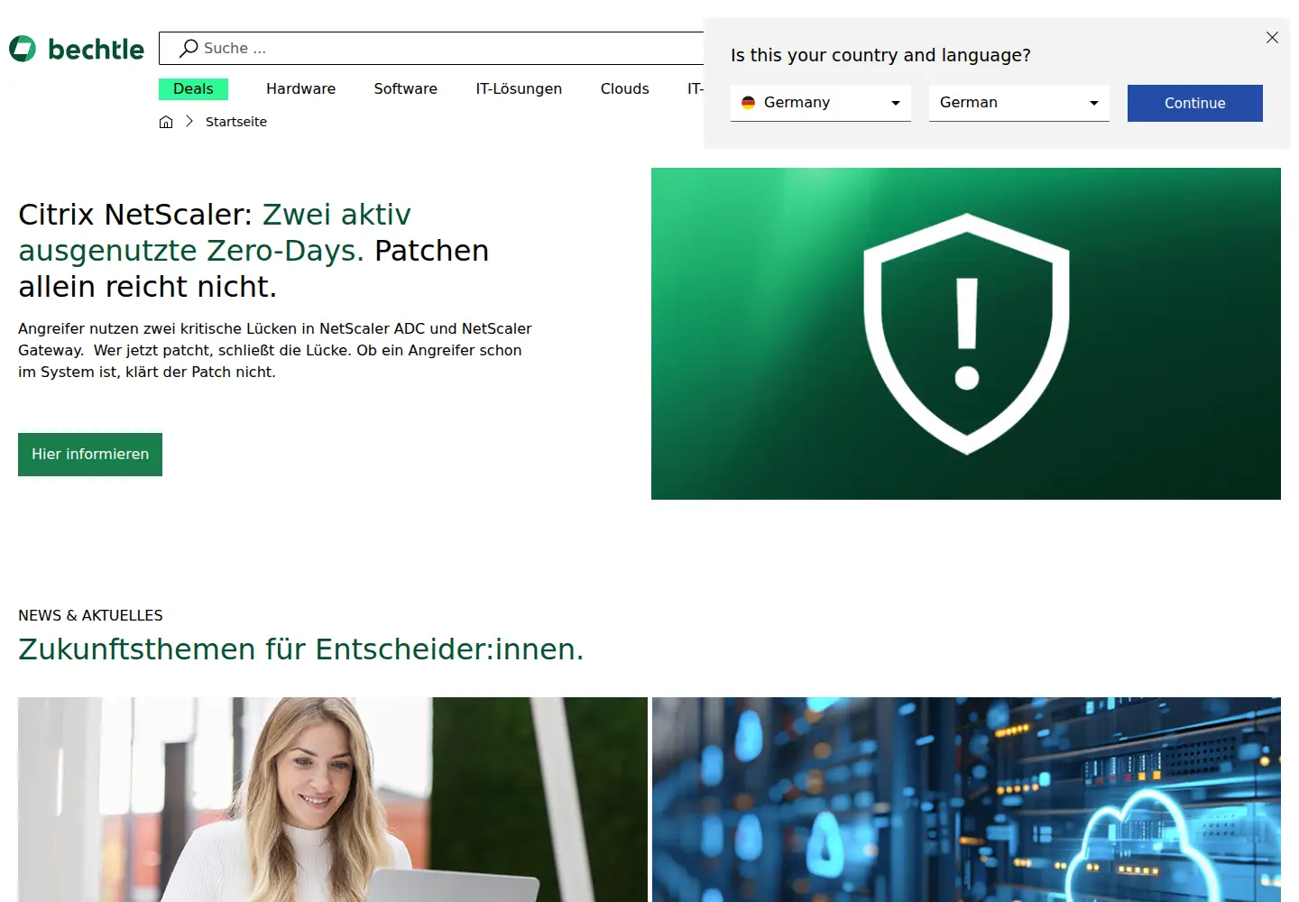 Screenshot of bechtle.com