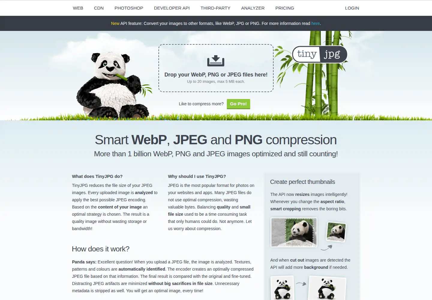 Screenshot of tinyjpg.com