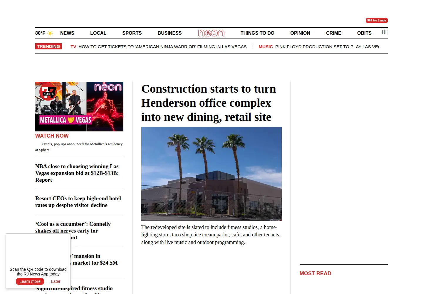 Screenshot of reviewjournal.com
