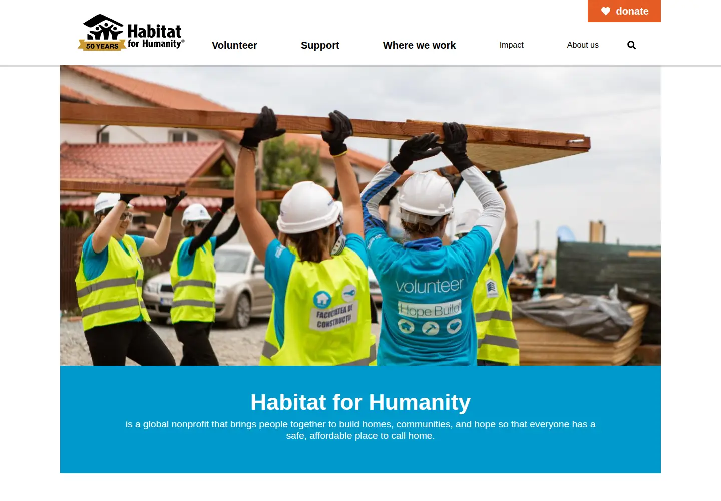 Screenshot of habitat.org