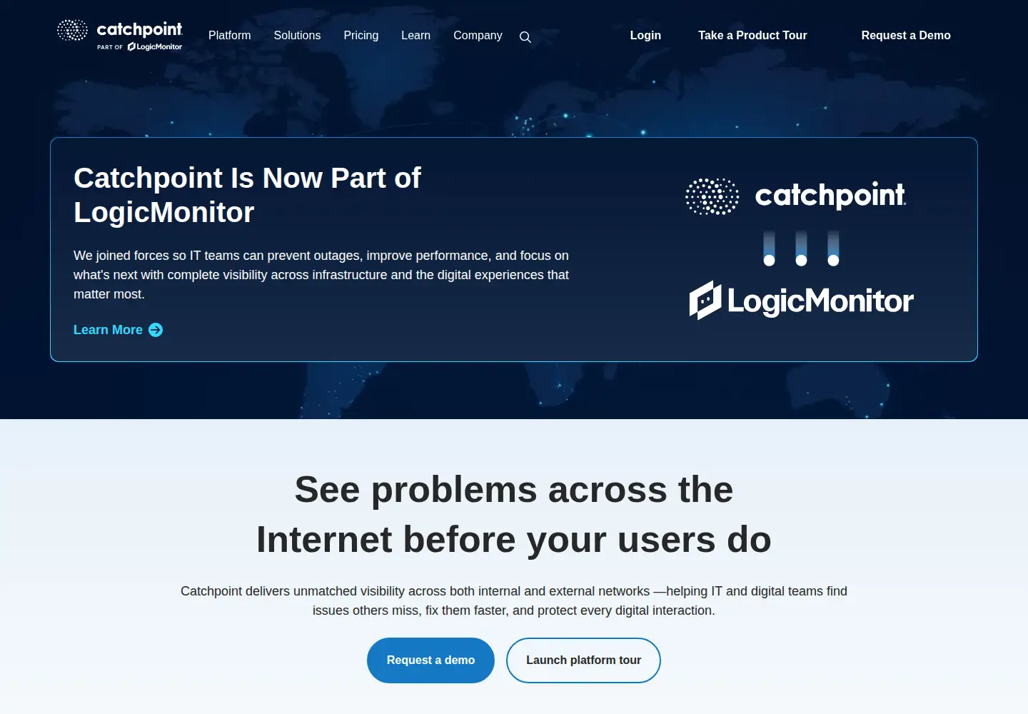 Screenshot of catchpoint.com