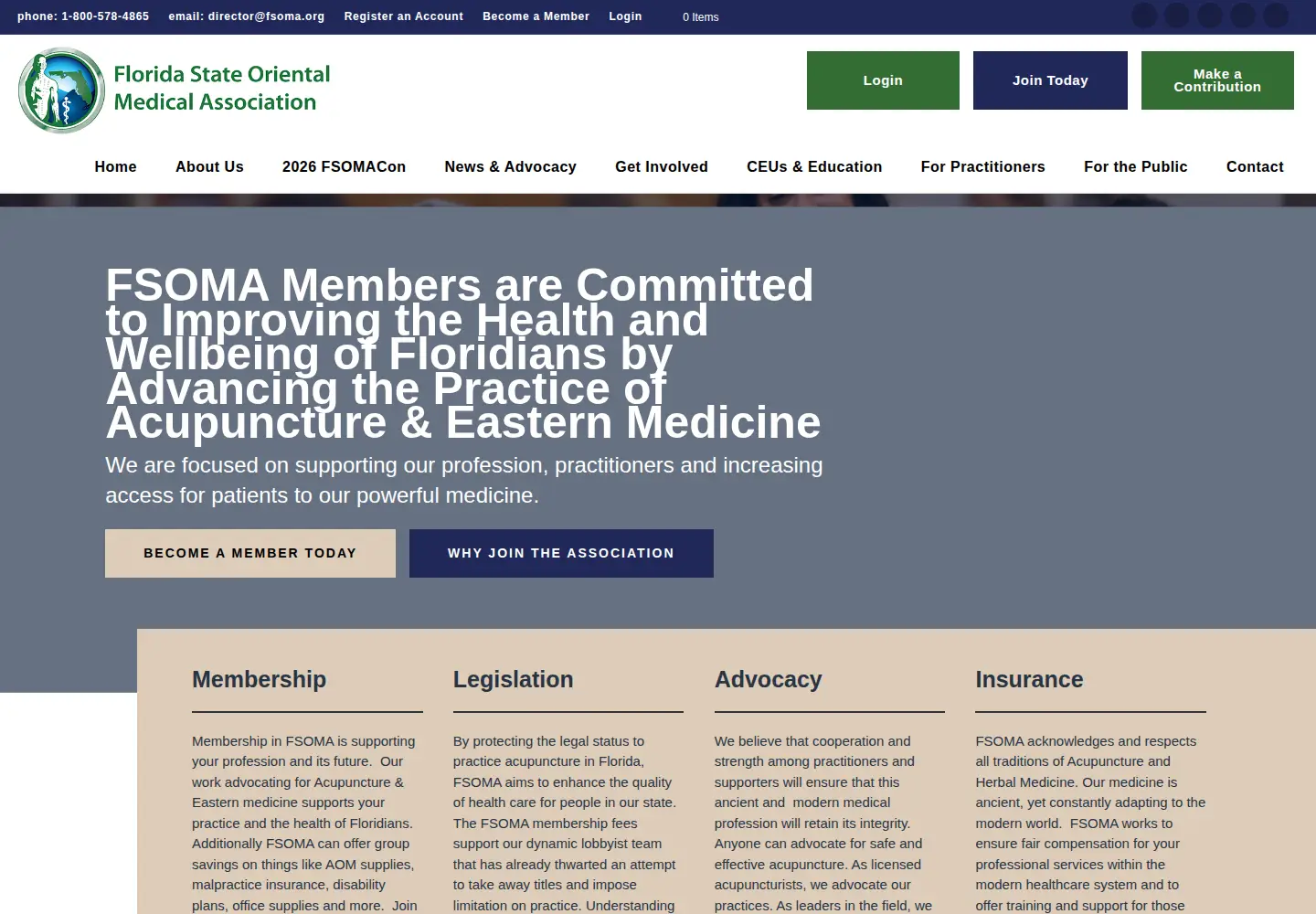 Captured homepage of fsoma.org in the current scan