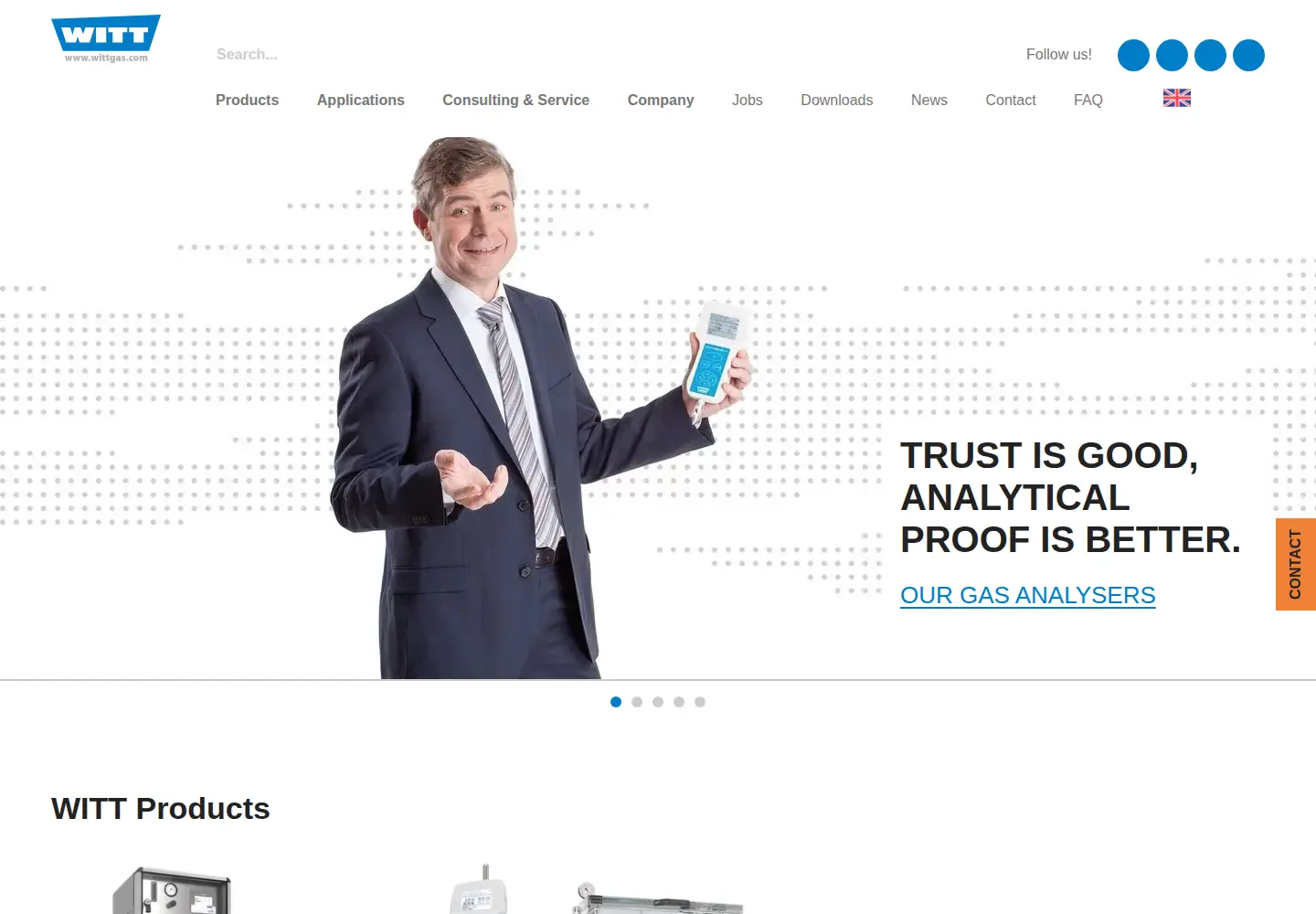 Captured homepage of wittgas.com in the current scan