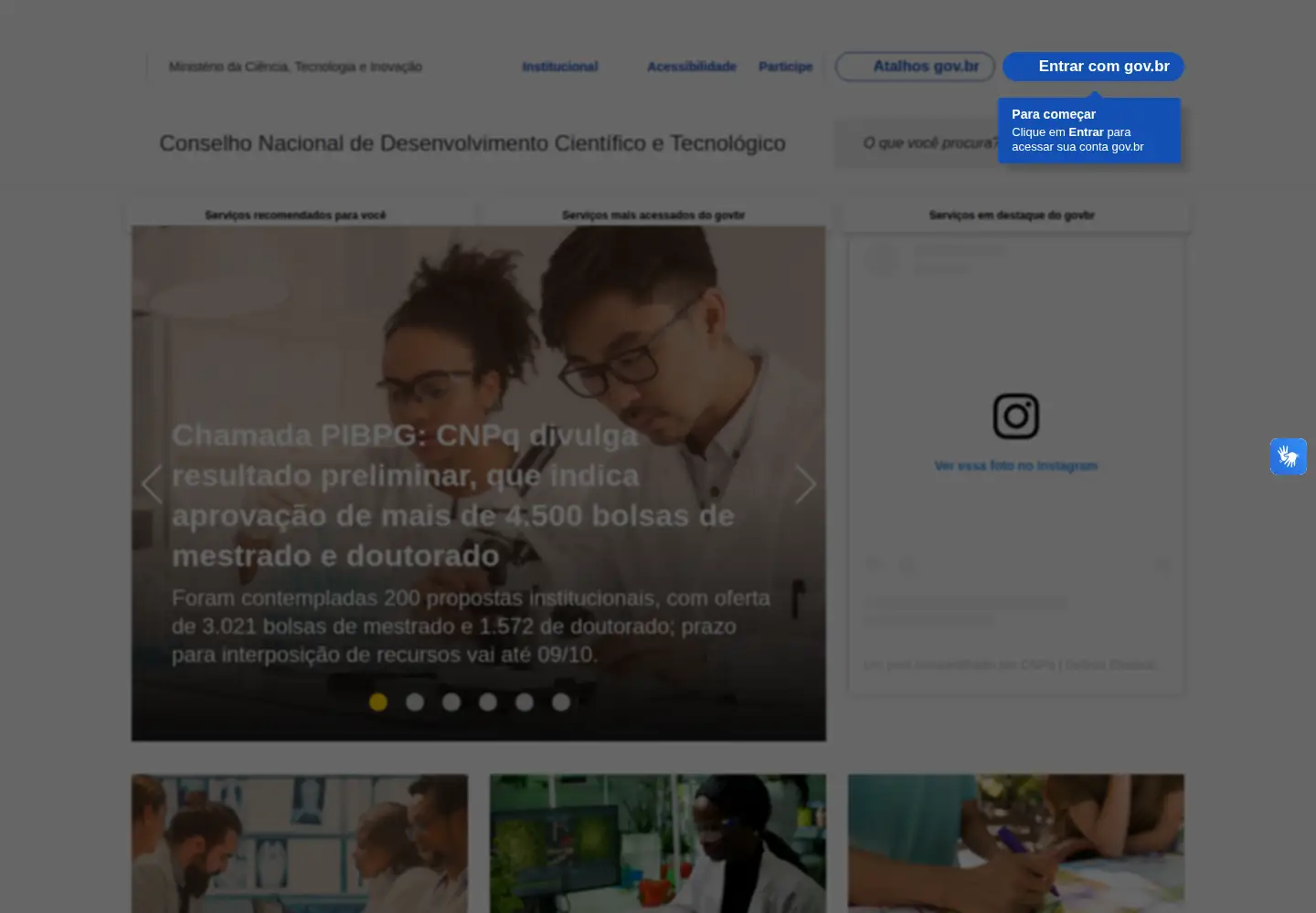 Screenshot of cnpq.br