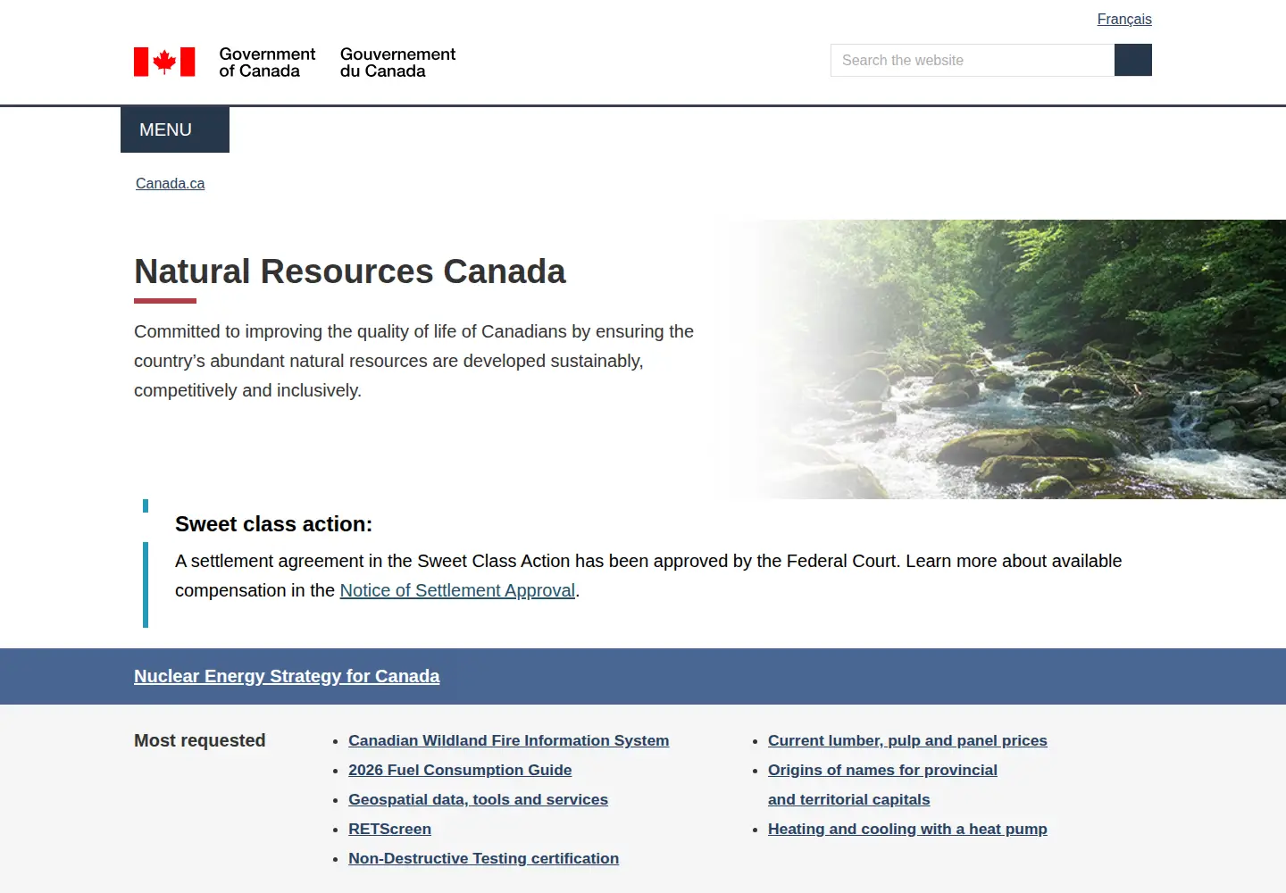 Screenshot of nrcan.gc.ca