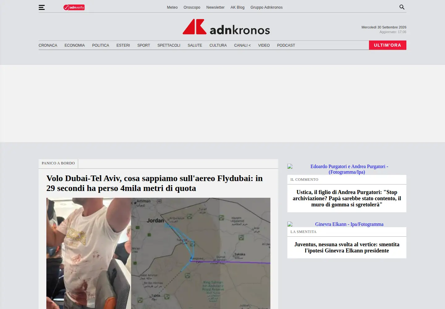 Screenshot of adnkronos.com