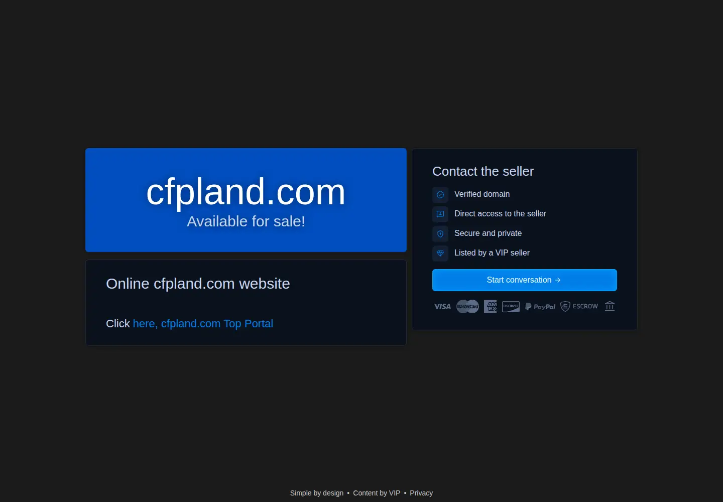 Screenshot of cfpland.com