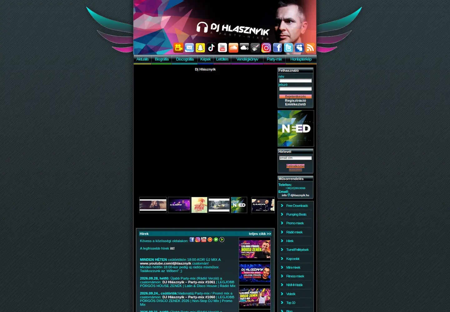 Screenshot of djhlasznyik.hu