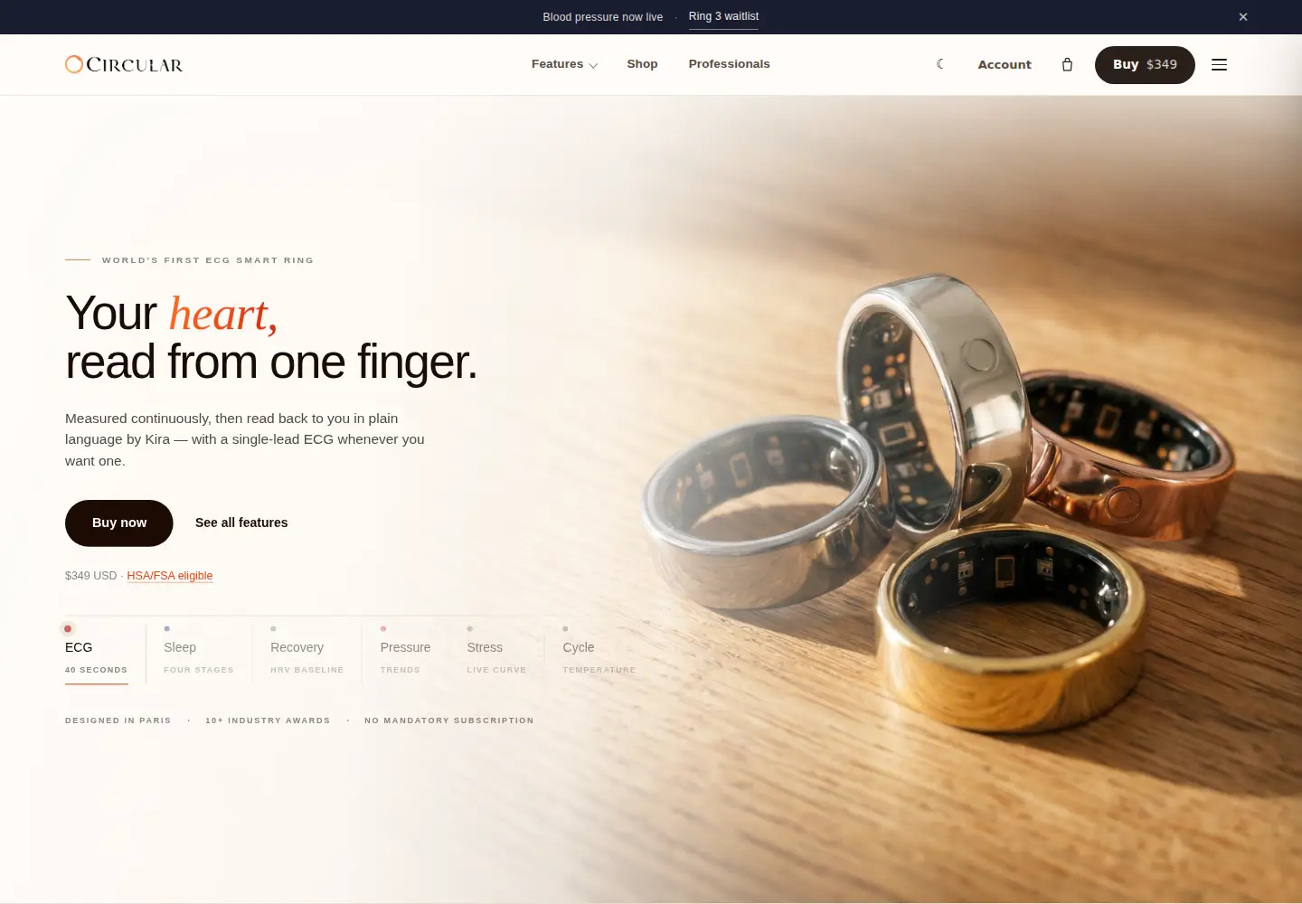 Captured homepage of circular.xyz in the current scan