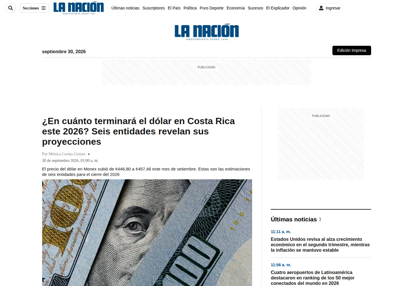 Screenshot of nacion.com