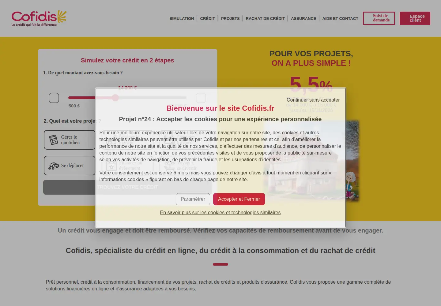 Screenshot of cofidis.fr