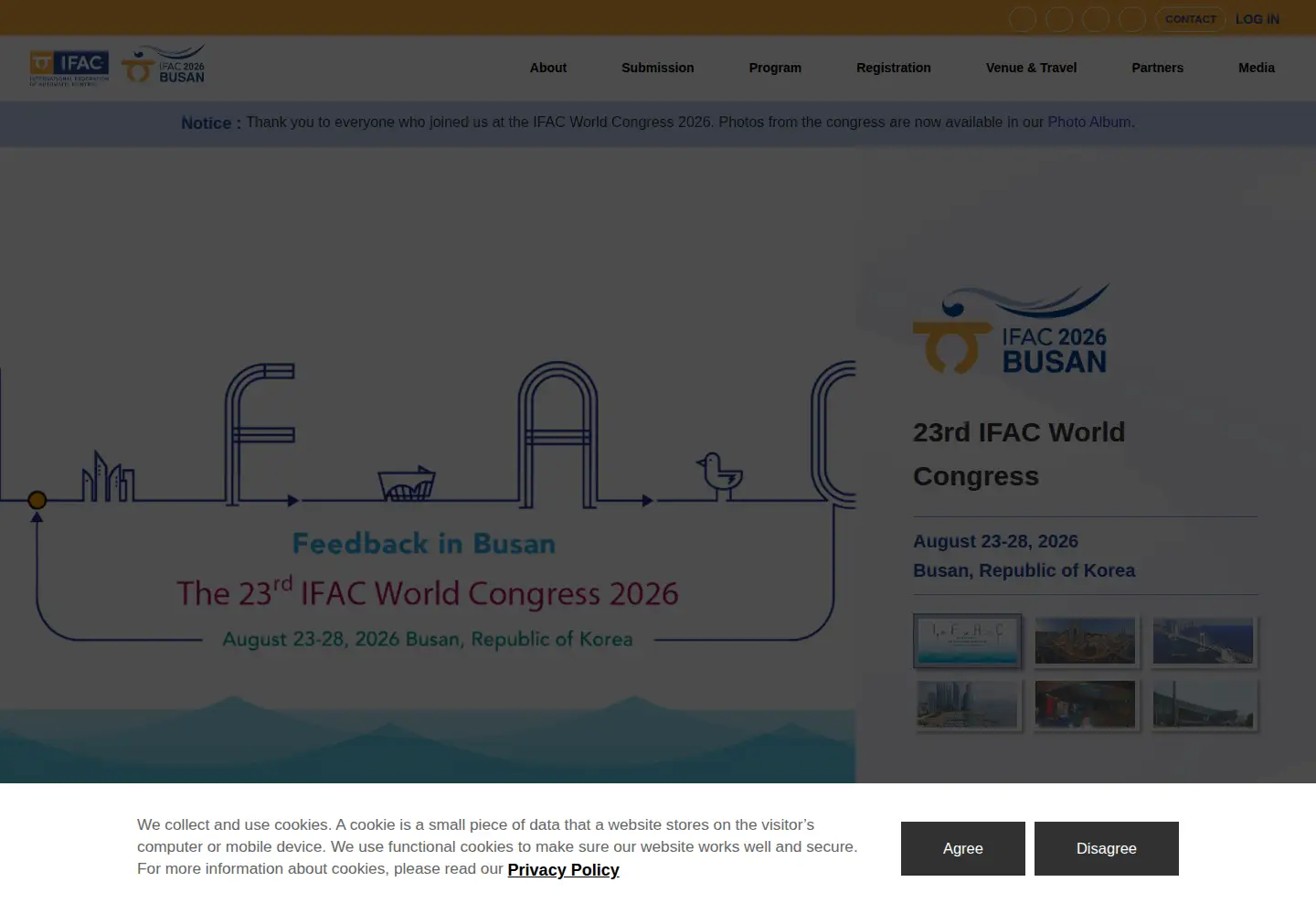 Screenshot of ifac2026.org