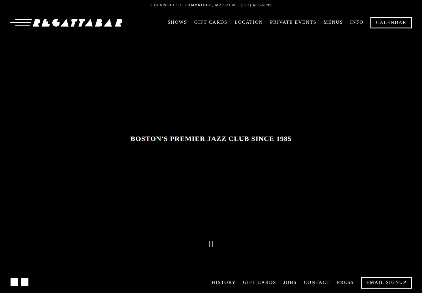 Screenshot of regattabarjazz.com