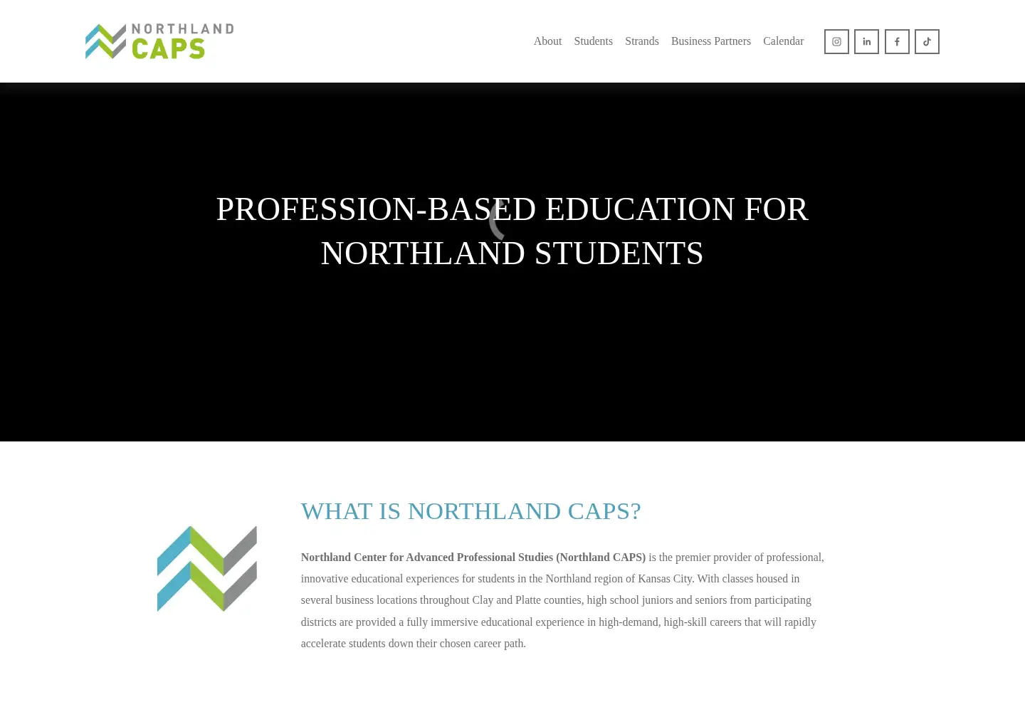 Screenshot of northlandcaps.org