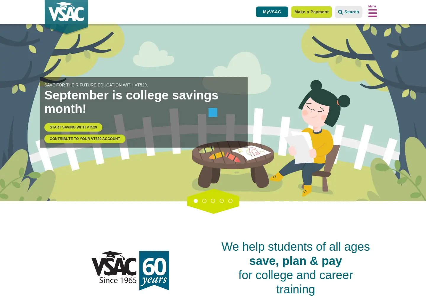 Screenshot of vsac.org