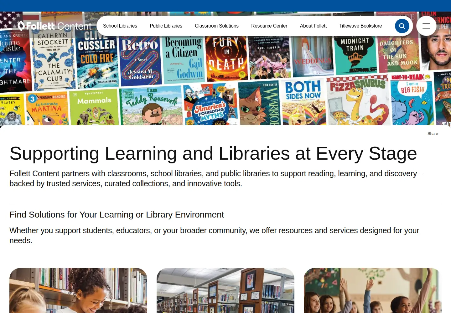 Screenshot of follettcontent.com