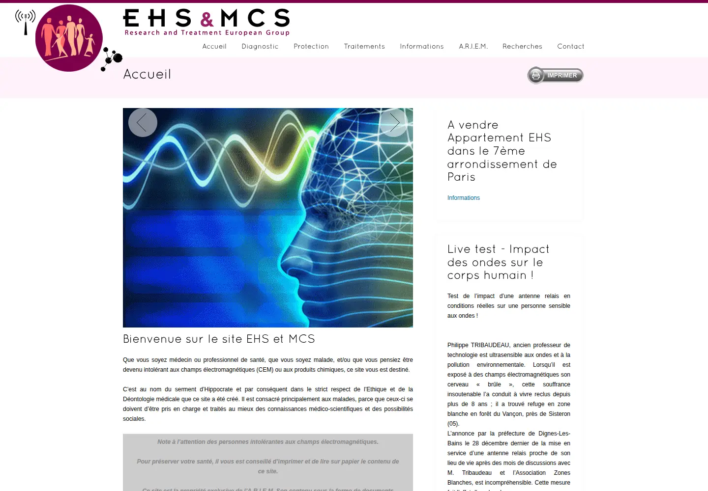 Screenshot of ehs-mcs.org