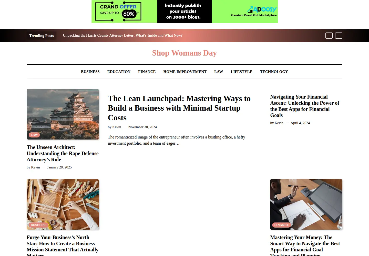 Screenshot of shopwomansday.com