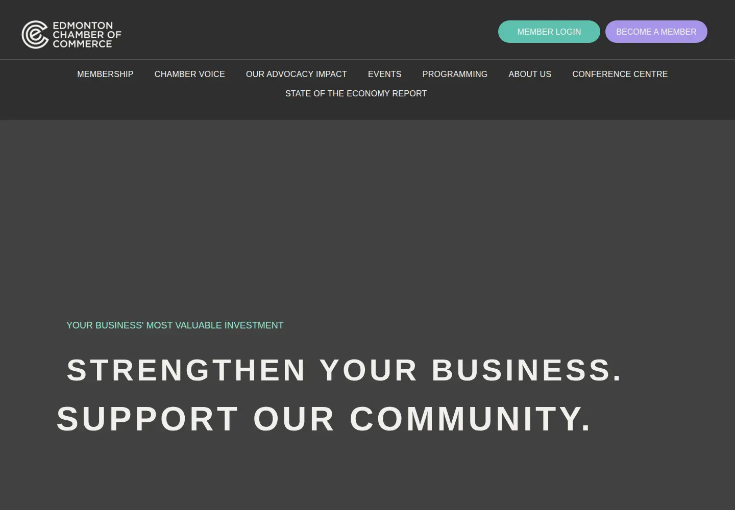 Captured homepage of edmontonchamber.com in the current scan