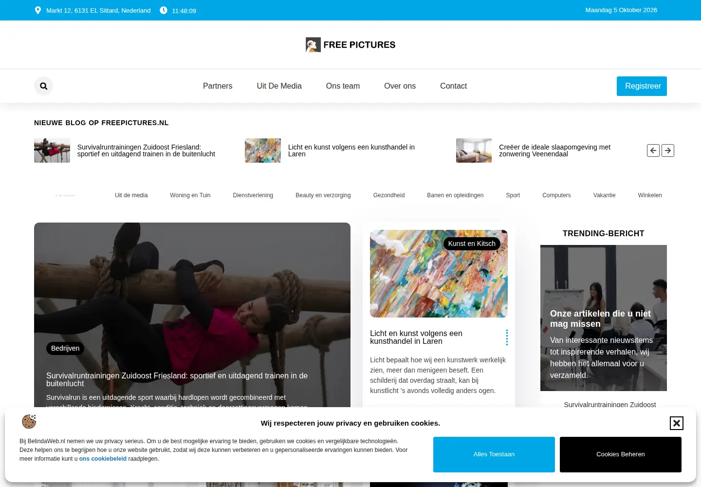 Screenshot of freepictures.nl
