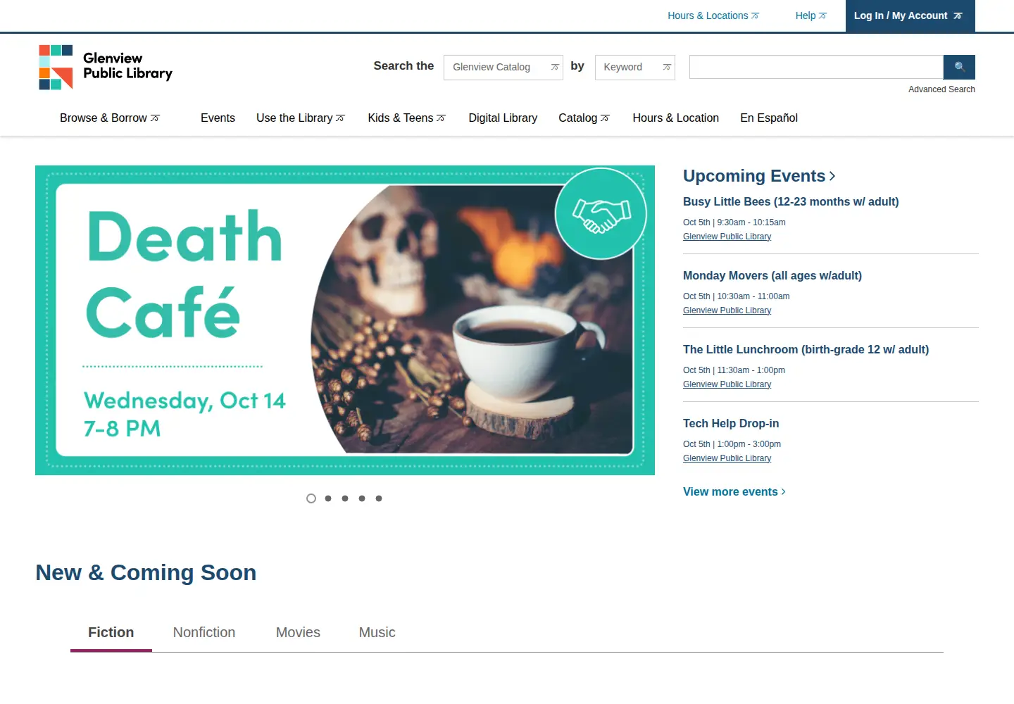 Screenshot of glenviewpl.org
