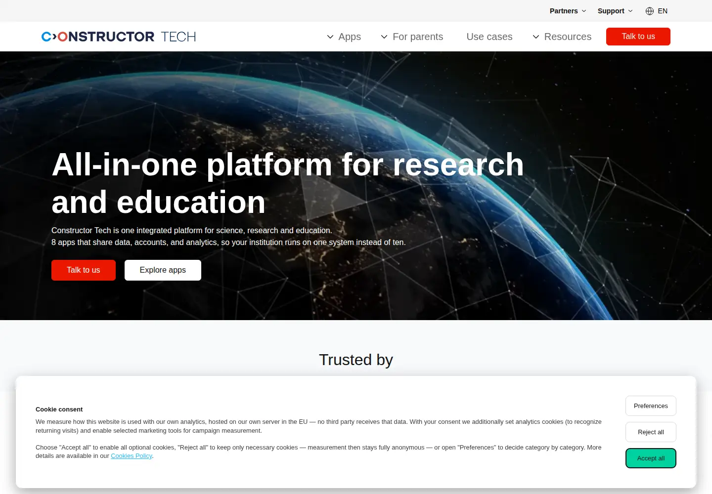 Captured homepage of constructor.tech in the current scan