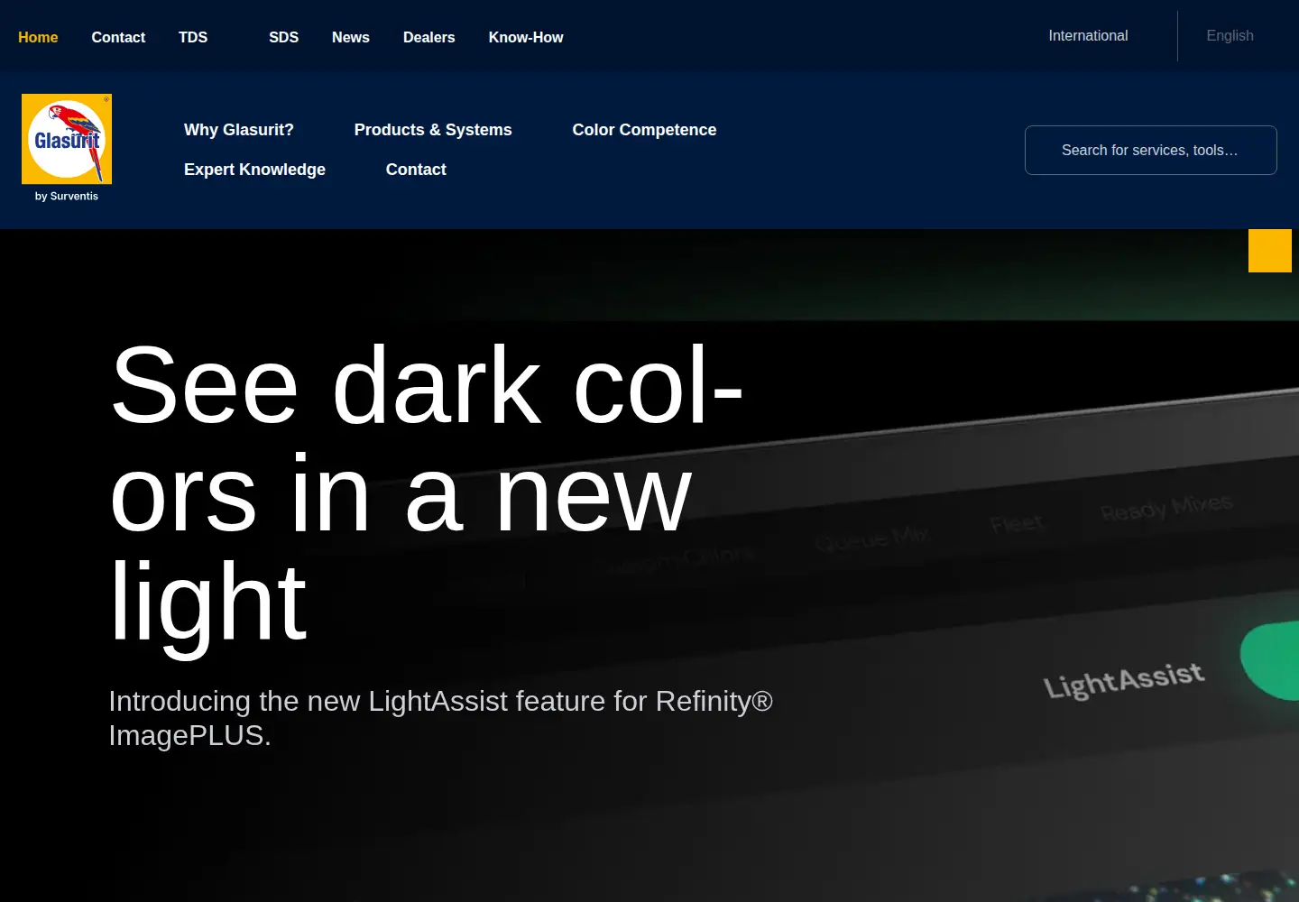 Screenshot of glasurit.com