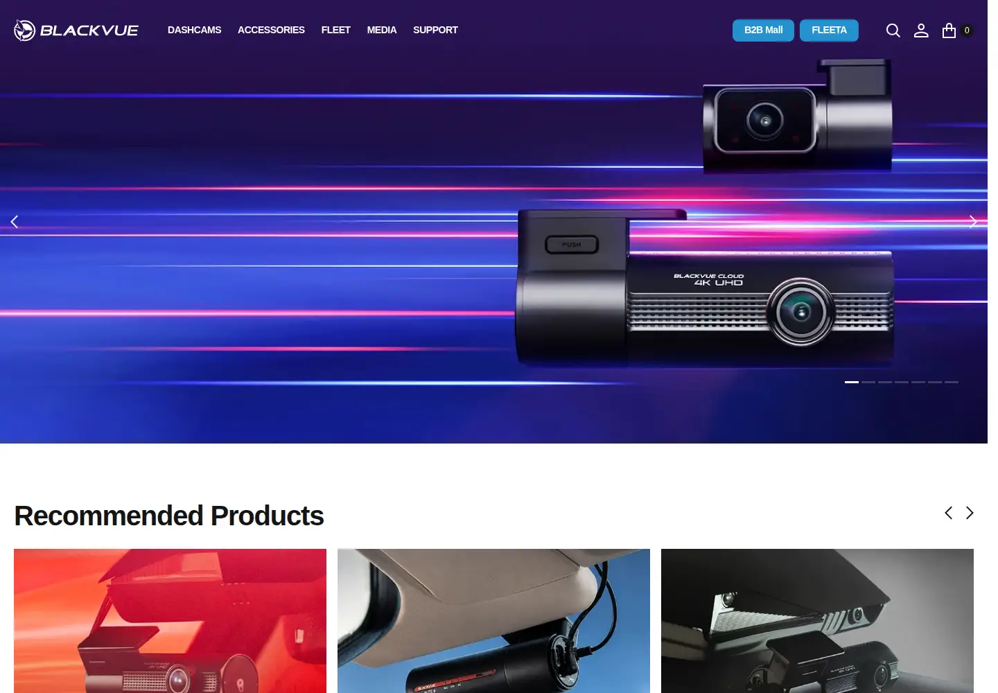 Screenshot of blackvue.com
