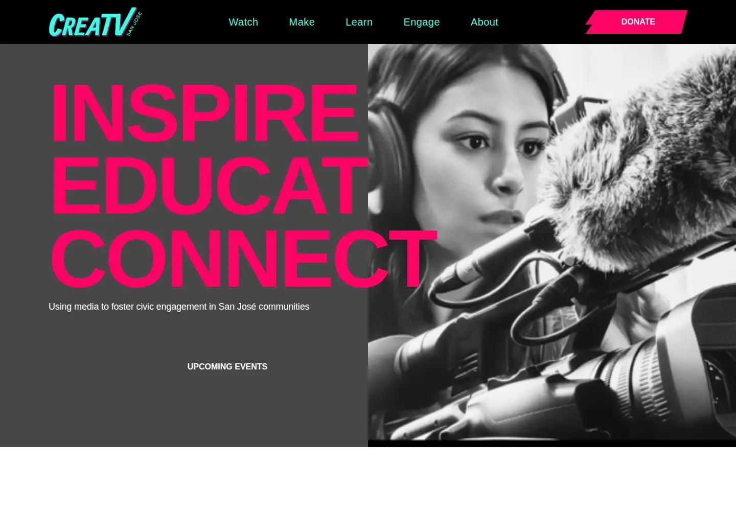 Captured homepage of creatvsj.org in the current scan