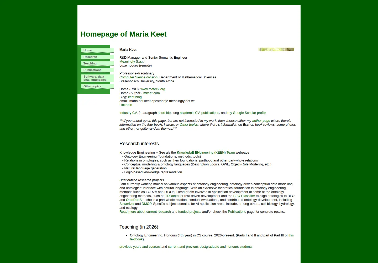 Captured homepage of meteck.org in the current scan