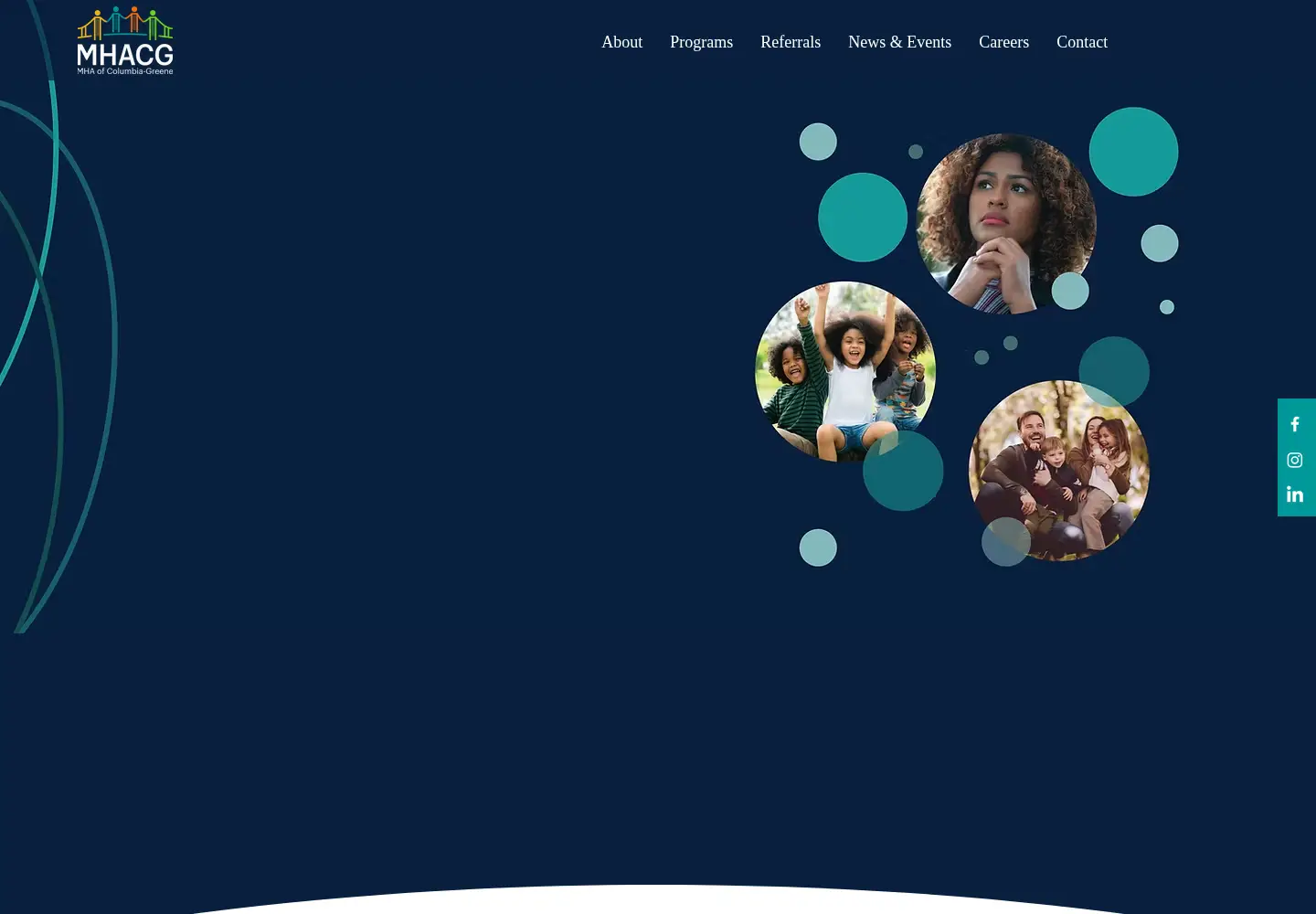 Captured homepage of mhacg.org in the current scan