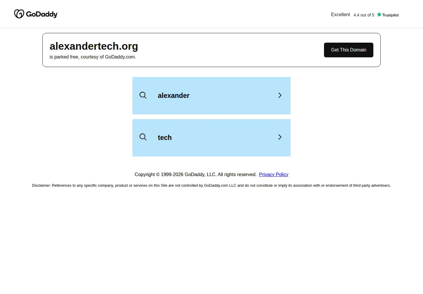 Screenshot of alexandertech.org