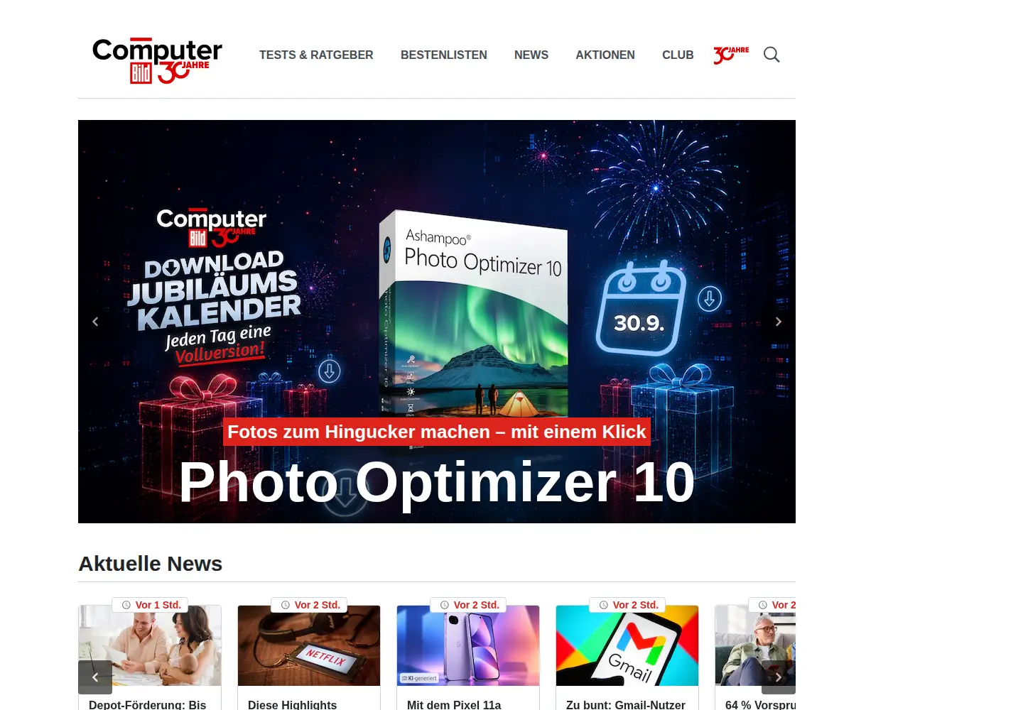 Screenshot of computerbild.de