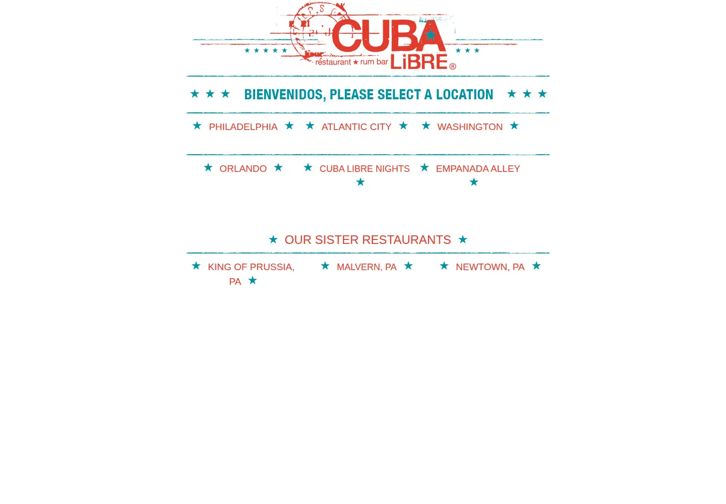 Captured homepage of cubalibrerestaurant.com in the current scan