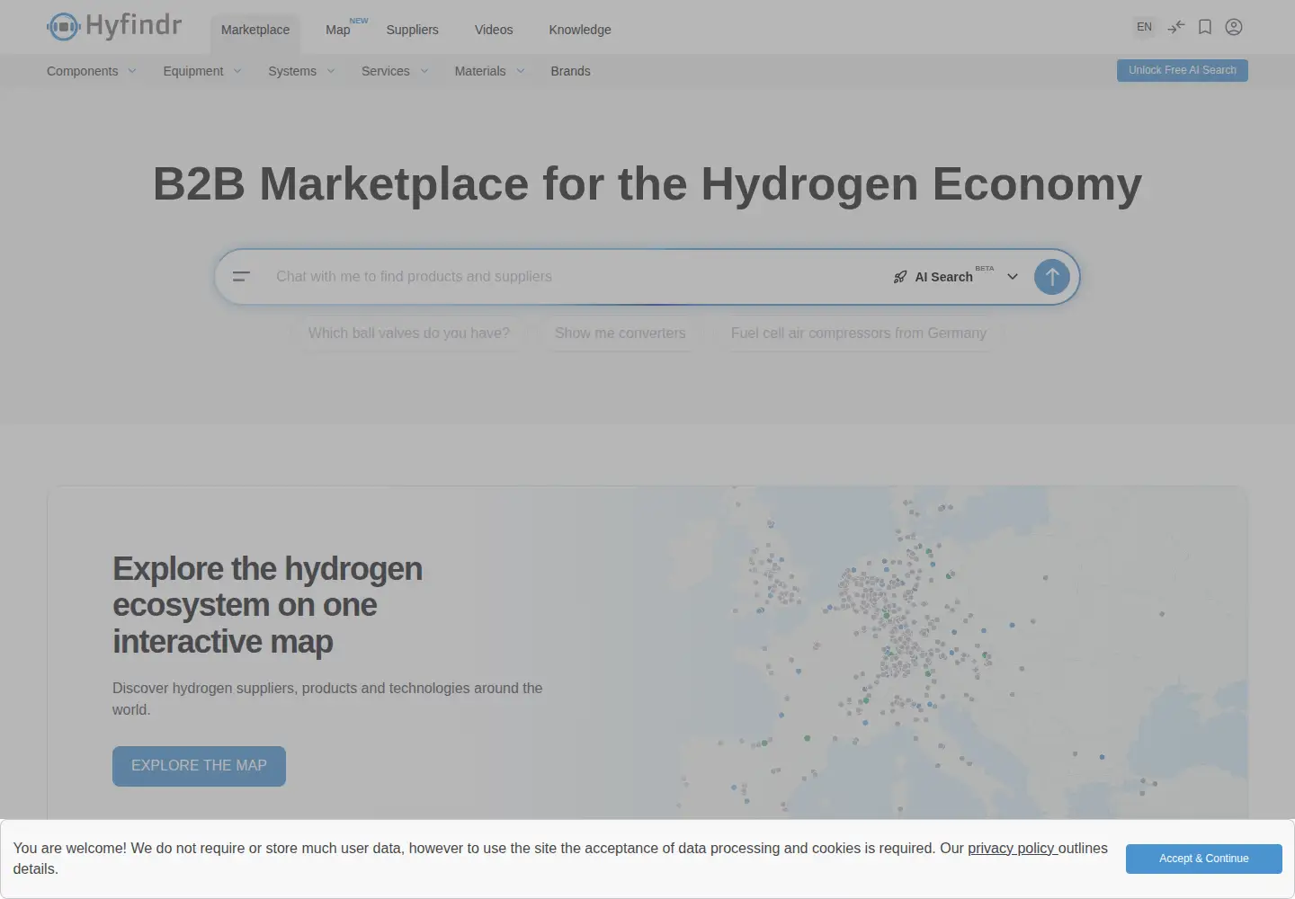 Captured homepage of hyfindr.com in the current scan
