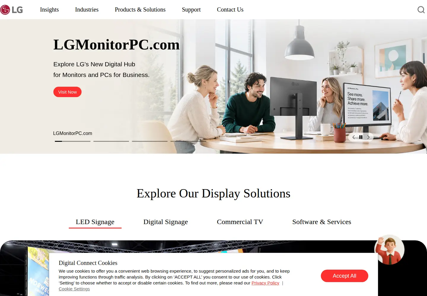 Captured homepage of lg-informationdisplay.com in the current scan