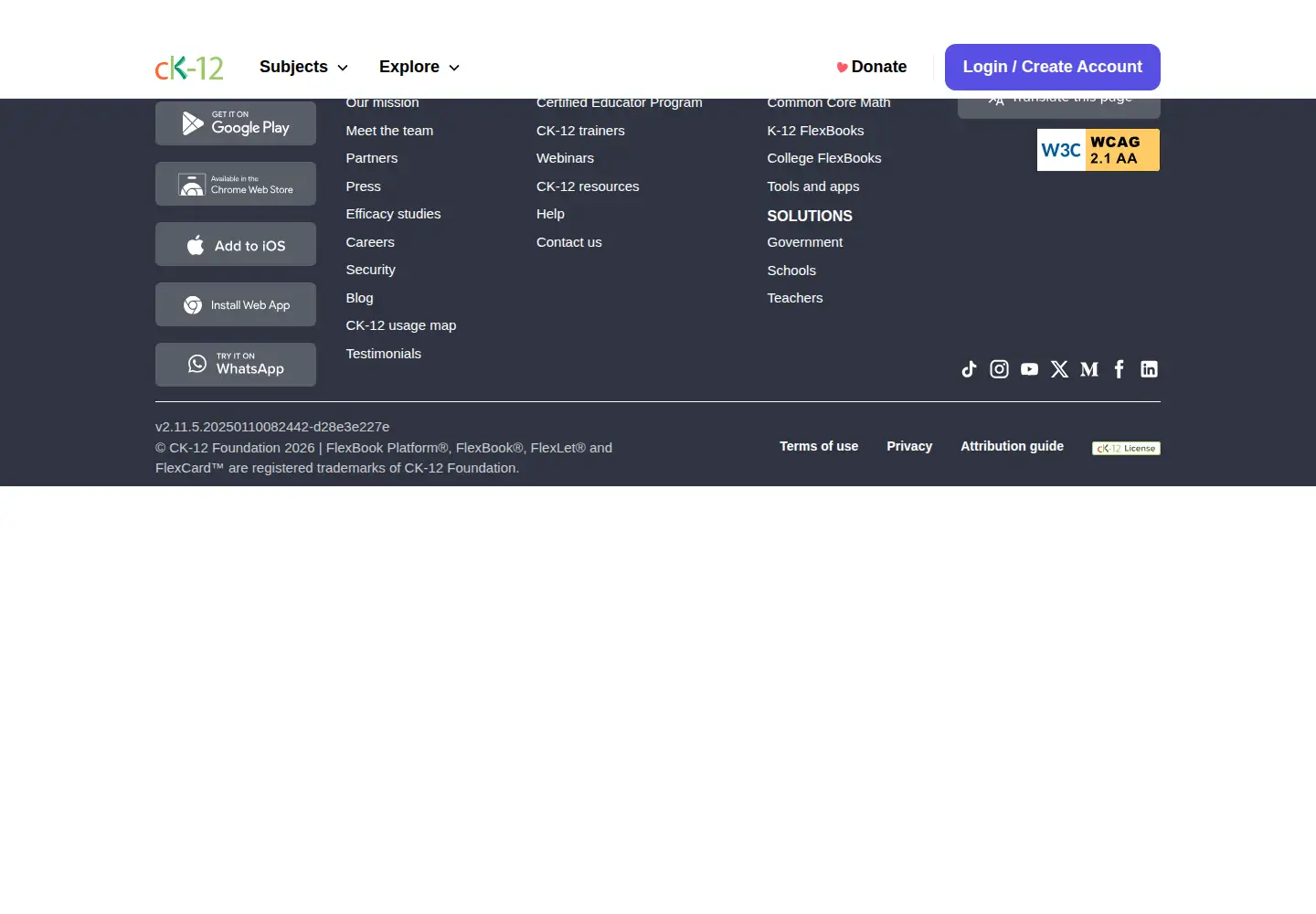 Screenshot of ck12info.org