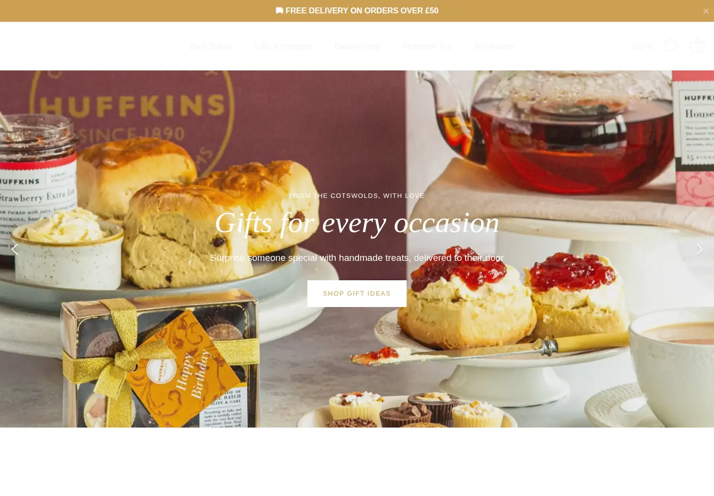 Screenshot of huffkins.com