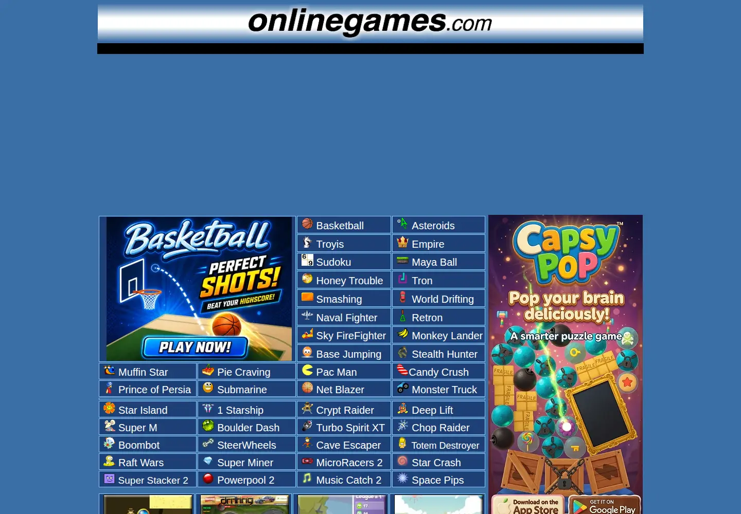 Screenshot of onlinegames.com